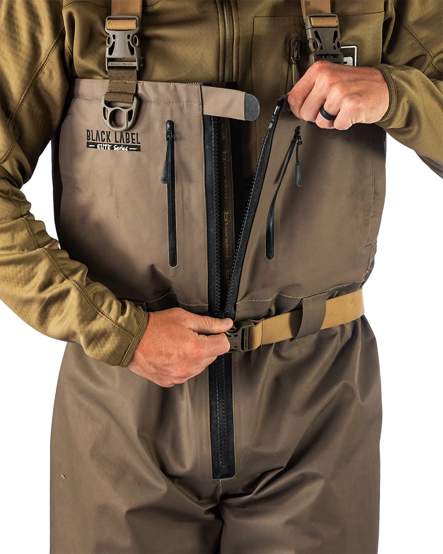 Black Label Elite Zipper Uninsulated Wader - Marsh Brown - Image 5