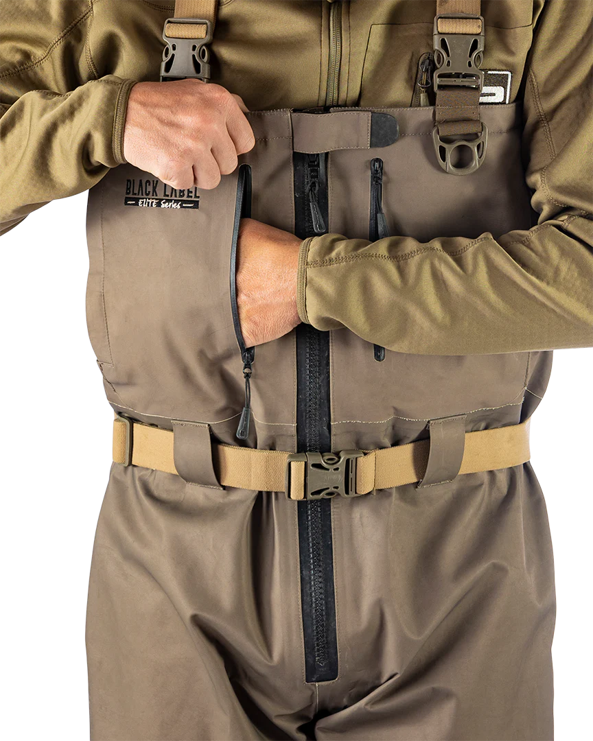 Black Label Elite Zipper Uninsulated Wader - Marsh Brown - Image 6